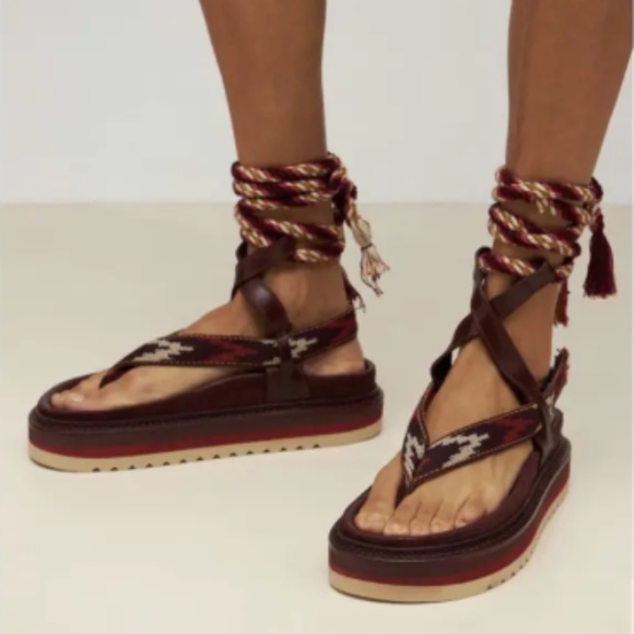Isabel Marant Edeme Rope-Detail Open-Toe Sandals - Picture 1 of 6